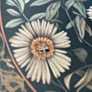 925 Sterling Silver CZ Cross Pendant - Dainty Sparkly Cross Charm